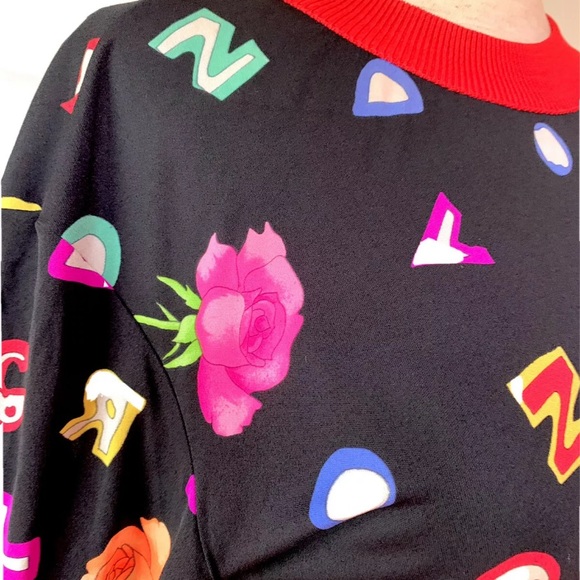 LEONARD PARIS LETTERS SILK TOP WITH SKIRT SET UNIQUE AND RARE - Picture 11 of 12